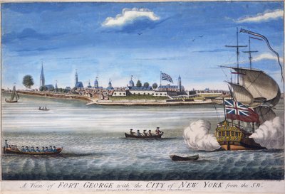 A View of Fort George with the City of New York from the Southwest, engraved by John Carwitham by William Burgis